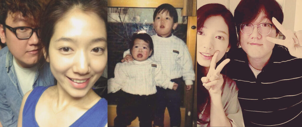 Park Shin Hye with older brother Park Shin Won